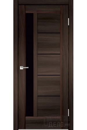 Межкомнатная дверь Premier 3 ПО Лакобель черное Орех Каштан от производителя VellDoris