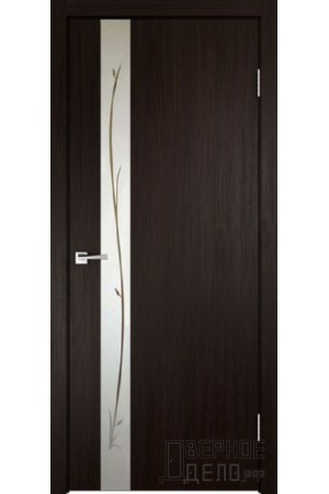 Межкомнатная дверь Smart Z1 ПО Зеркало веточки серебро Венге от производителя VellDoris