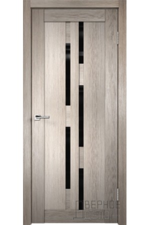 Межкомнатная дверь Unica 7 ПО Лакобель черное Капучино от производителя VellDoris