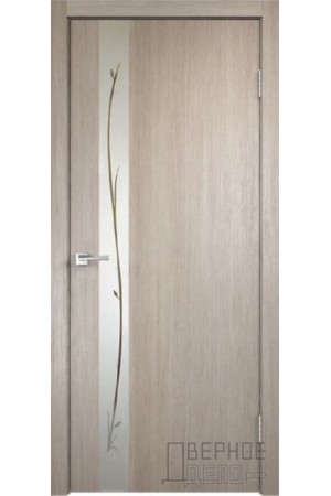 Межкомнатная дверь Smart Z1 ПО Зеркало веточки серебро Капучино от производителя VellDoris