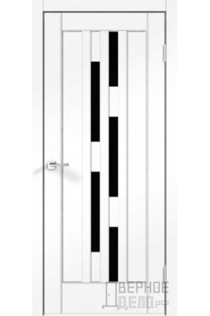 Межкомнатная дверь Premier 8 SoftTouch ПО Лакобель черное Ясень Белый от производителя VellDoris