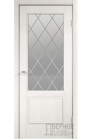 Межкомнатная дверь Scandi 2V ПО Ромб светлый Эмаль белая от производителя VellDoris