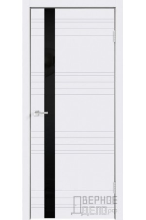 Межкомнатная дверь Scandi N Z1 ПО Лакобель черное Эмаль белая от производителя VellDoris