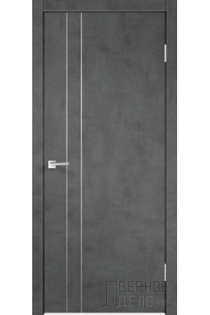 Межкомнатная дверь Techno M2 ПГ Муар Темный с Алюминиевой кромкой от производителя VellDoris
